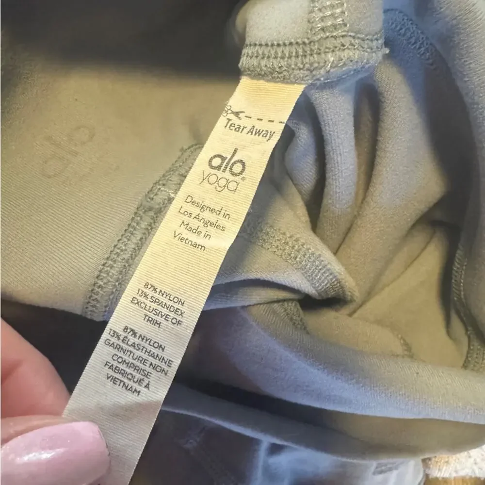 ALO Yoga light blue leggings with sheer mesh accent size XS